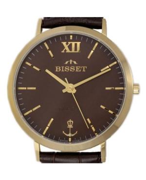 Vyriškas Klasikinis Swiss Kvarcinis Rodyklinis Watch BISSET BSCE64GIYX05BX Rudas Dial 40mm image 2