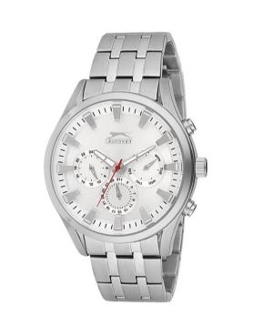 Мужские Fashion Кварцевые Часы SLAZENGER SL.9.6086.2.01 Серебряного цвета Циферблат 45mm