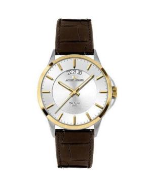 Vyriškas Klasikinis Kvarcinis Watch JACQUES LEMANS 1-1540H Sidabras Dial 42mm