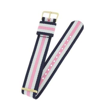 Watch Strap Diloy 387D.W2.20 Textile Biały Różowy Tekstylia Niebieska 20 mm