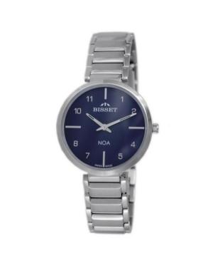Kobiety klasyczny Szwajcar kwarcowy analogowe Zegarek BISSET BSBE76SMDX03BX Niebieska Wybierz 33mm