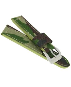 Watch Strap Diloy 370.24.11 Green Braun Textile Grün 24 mm image 2