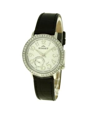 Women Fashion Classic Swiss Quartz Analog Watch BISSET BS25C01Q LS WH BK White Dial 32.7mm