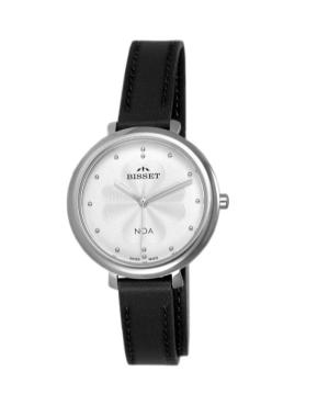 Women Fashion Klassisch Swiss Quartz Watch BISSET BSAE82SISX03BX Weiß Dial 34mm