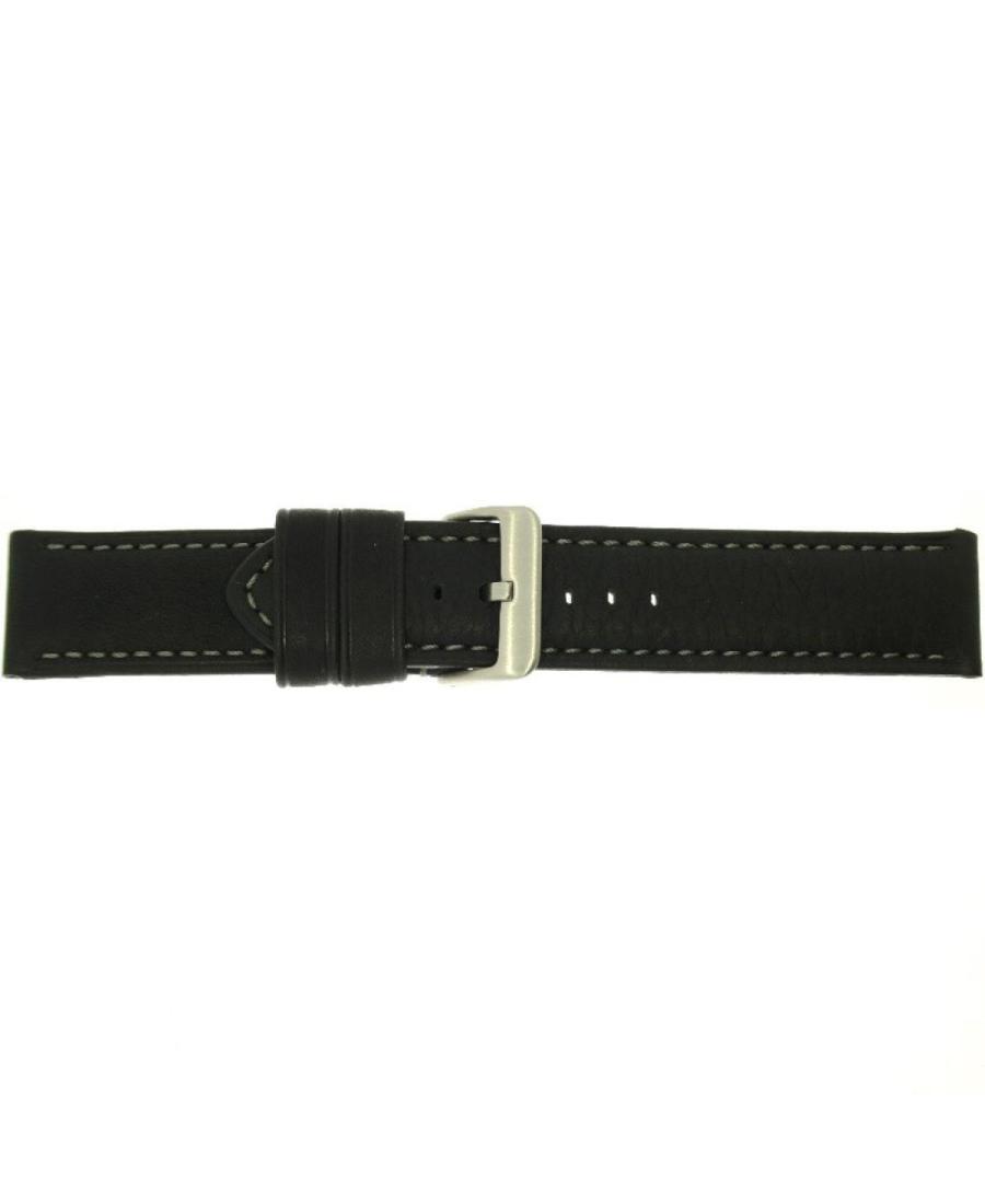 Watch Strap CONDOR Waterproof Calf 329R.01.26.W Black Černá 26 mm