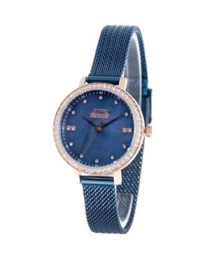 Women Fashion Klassisch Quartz Analog Watch SLAZENGER SL.9.6090.3.04 Blau Dial