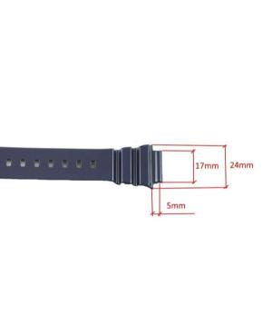 Watch Strap CASIO 10460282 Blue 17 mm Blau 24 mm image 2