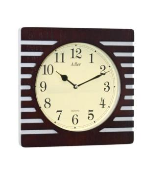 ADLER 21174W Настенные кварцевые часы Комбинированный Wood Стекло Орех