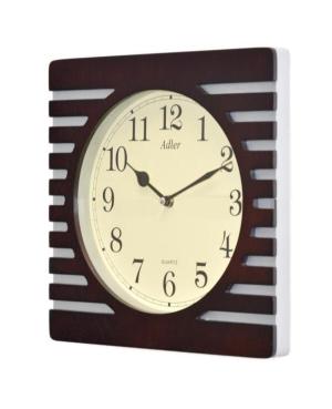 ADLER 21174W Настенные кварцевые часы Комбинированный Wood Стекло Орех изображение 1