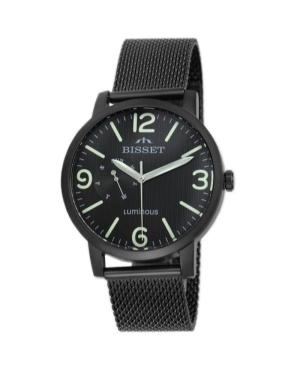 Men Klassisch Swiss Quartz Analog Watch BISSET BSDE72BMBX03AX Schwarz Dial 42mm
