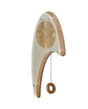 ADLER 20243O Quartz Wall Clock Wood Glass Oak image 1