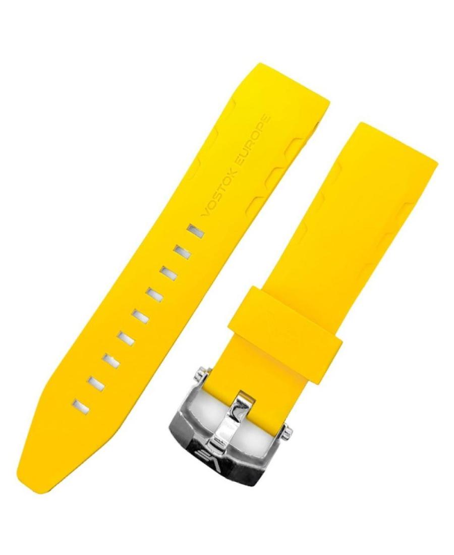 Vostok-Europe Savickas Watch Strap VE-LUN2.SL.18..W Silikon Żółty 25