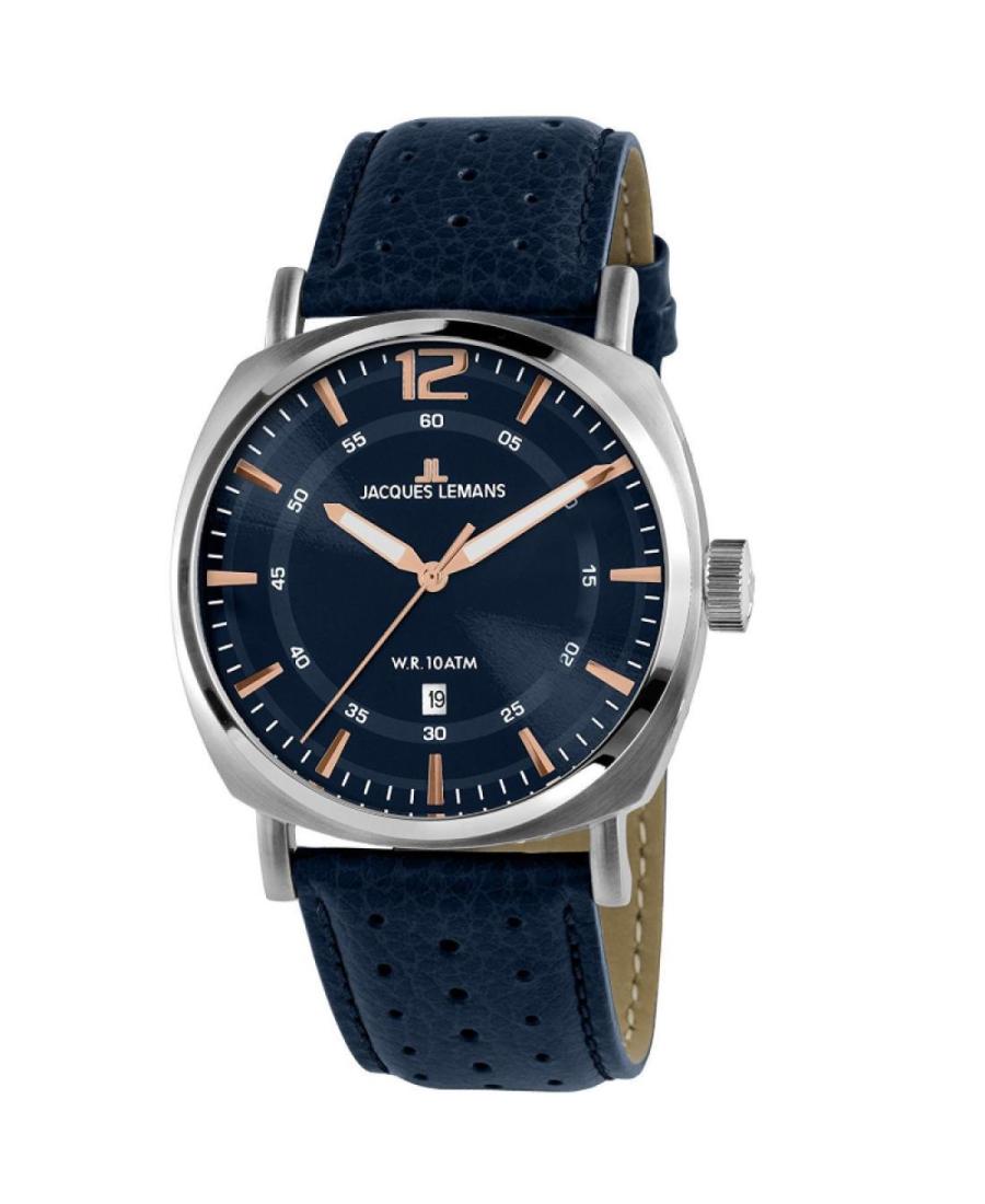 Mężczyźni klasyczny kwarcowy Zegarek JACQUES LEMANS 1-1943C Niebieska Wybierz 42mm