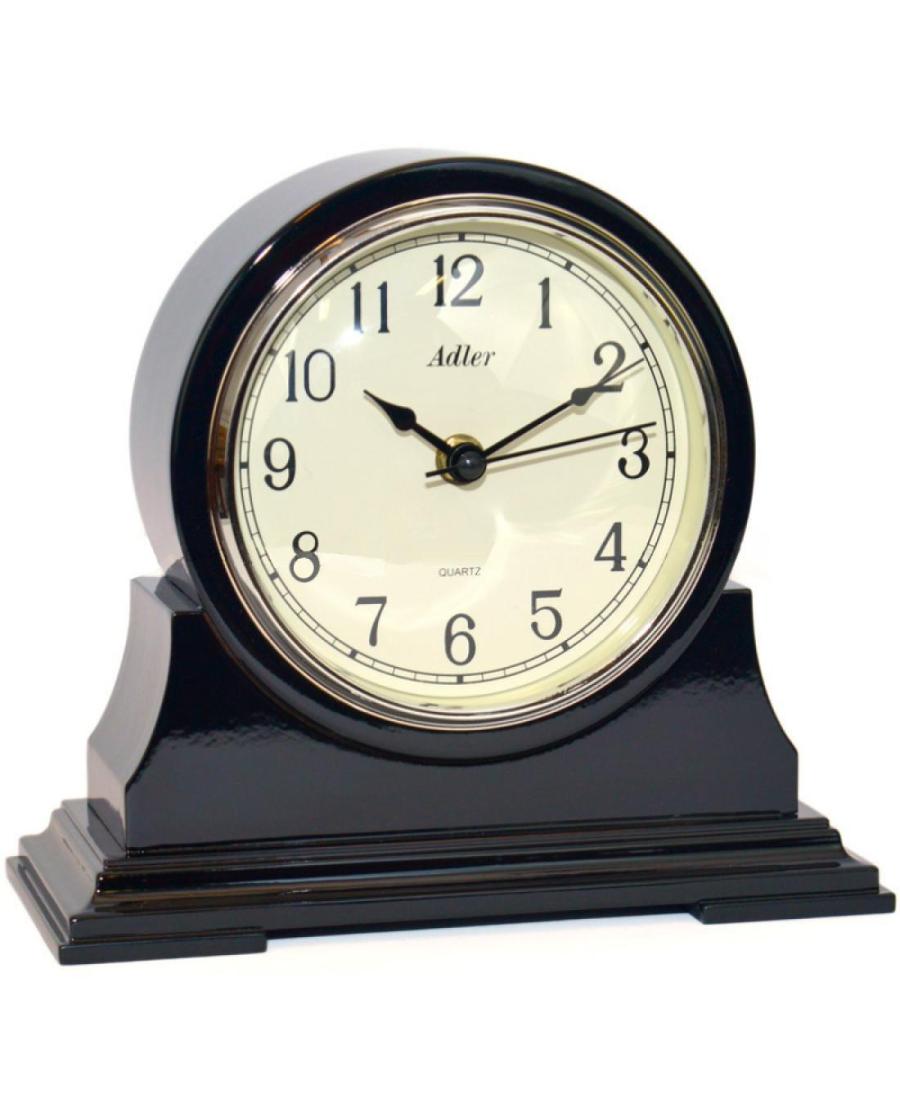 ADLER 22137BR/LAK Table clock quartz Hnědá Wood Lacquer