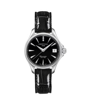 Women Fashion Diver Swiss Quartz Analog Watch CERTINA C032.051.16.056.00 Black Dial 33.8mm