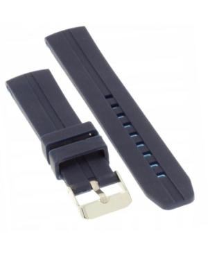 Watch Strap Diloy SBR03.05.24 Blue Silicone Blau 24 mm image 2