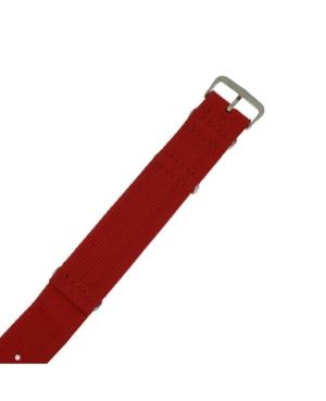Watch Strap Diloy 387.06.20 Textile Red Tekstilė Raudona 20 mm image 2