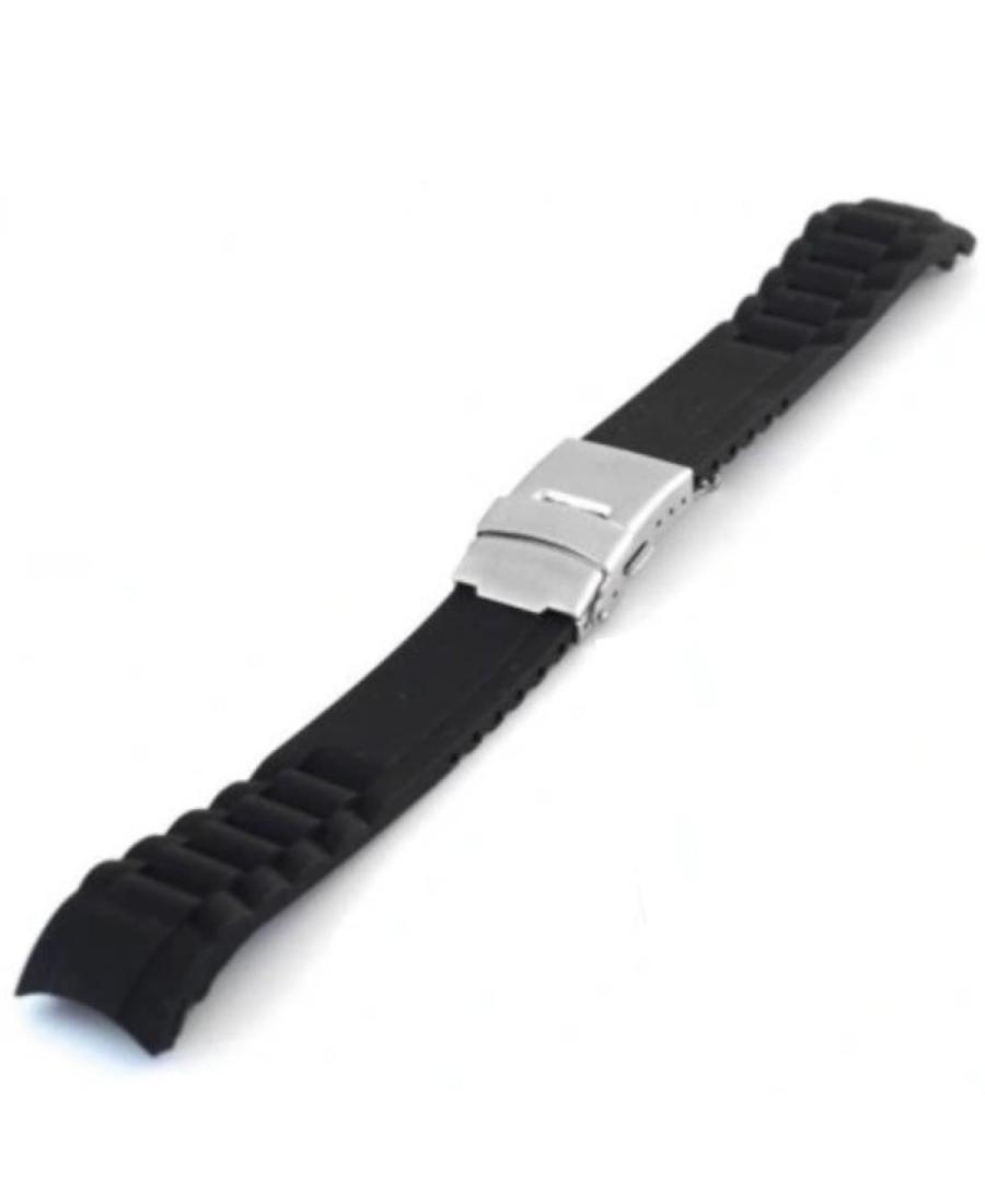 Watch Strap Diloy SBR23.18.1 Silicone Black Silikonas Juoda 18 mm
