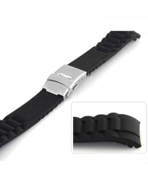 Watch Strap Diloy SBR23.18.1 Silicone Black Silikonas Juoda 18 mm image 4