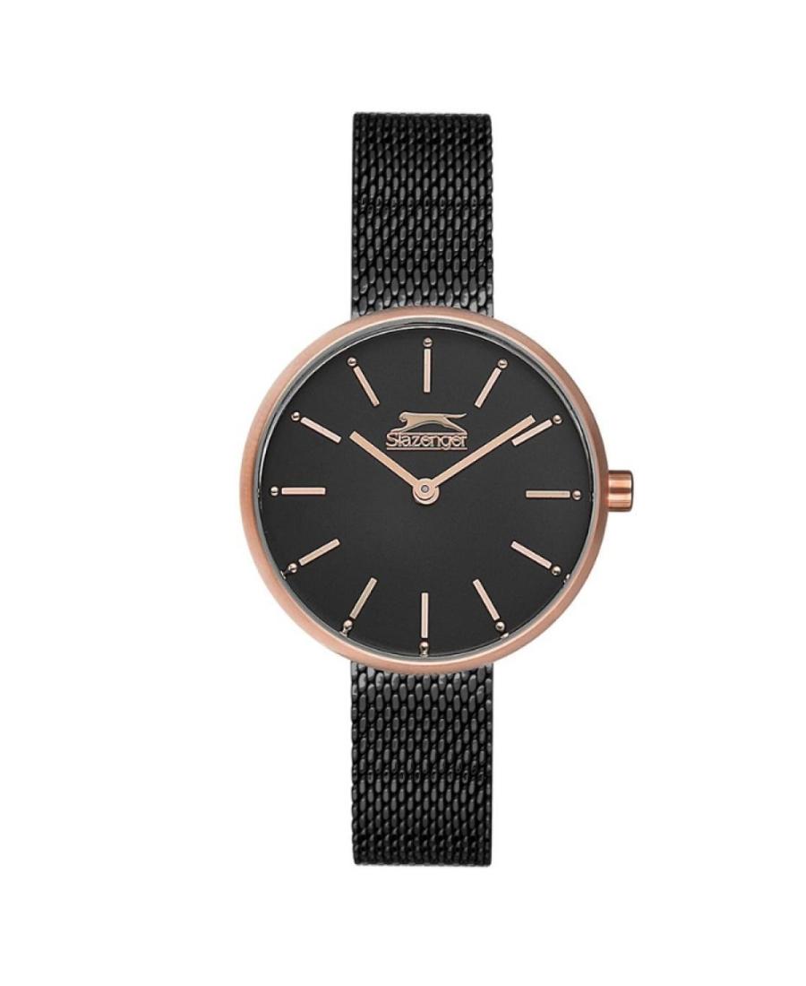 Women Fashion Klasické Quartz Analog Watch SLAZENGER SL.9.6168.3.02 Černá Dial 30mm