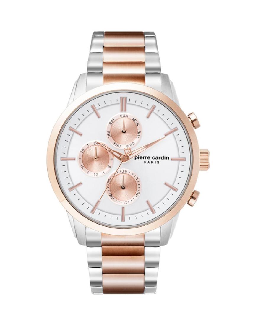 Men Classic Quartz Analog Watch PIERRE CARDIN A.PC902741F09 Golden Dial 45mm