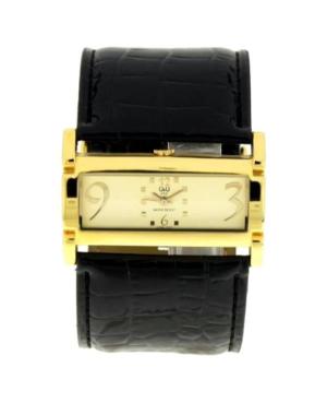 Women Fashion Classic Japan Quartz Analog Watch Q&Q GZ96-103Y Silver Dial 44mm