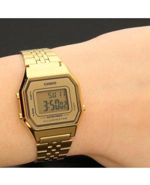 Women Sports Japan Quartz Digital Watch Alarm CASIO LA680WEGA-9ER Golden Dial 28mm image 2