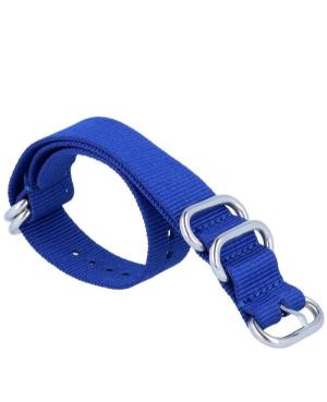 Watch Strap Diloy 409.05.20 Blue Textile Blau 20 mm