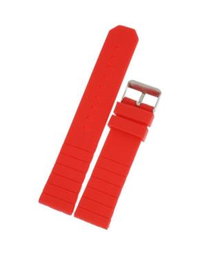 Watch Strap Diloy S252.06.24 Red Silicone Rot 24 mm image 2
