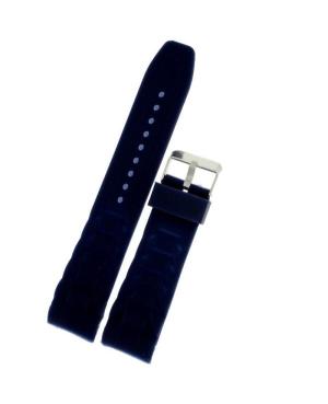 Watch Strap Diloy S252C.05.18 Blue Silicone Blau 18 mm