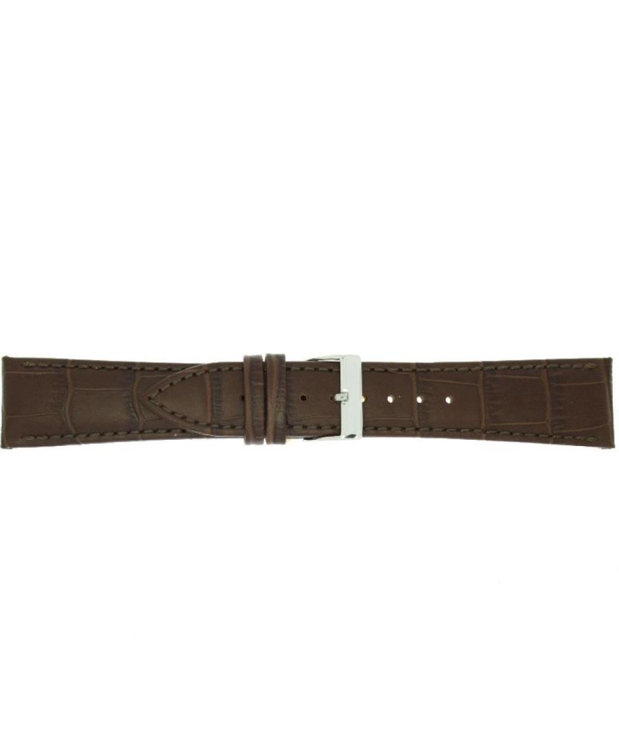 Watch Strap CONDOR Alligator Print 320R.02.22.W Brown Hnědá 22 mm