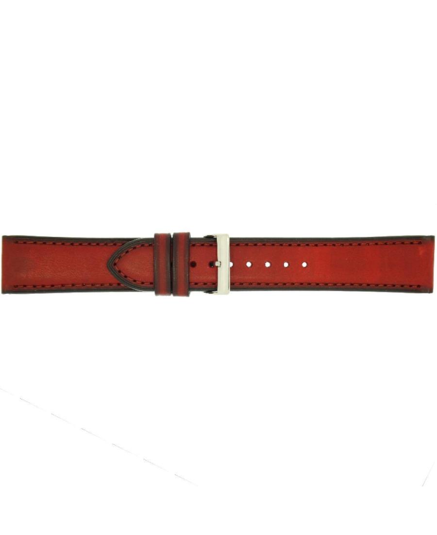 Watch Strap CONDOR Smooth Leather 392R.06.22.W Cherry Vyšninė 22 mm