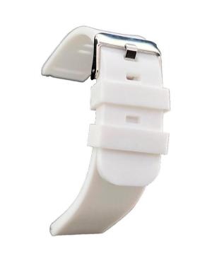 Watch Strap Diloy SBR40.22.24 White Silicone Weiß 24 mm