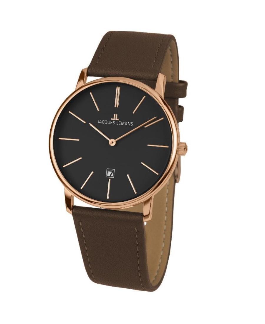 Мужские Классические Кварцевые Часы JACQUES LEMANS 1-2003E Черный Циферблат 40mm