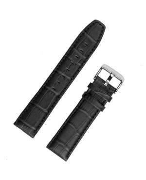 Watch Strap BISSET BS160.20 Skóra czarny Skórzany Czarny 20 mm