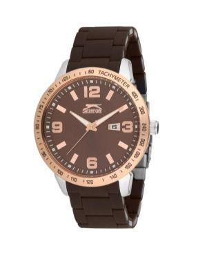 Мужские Fashion Кварцевые Аналоговый Часы SLAZENGER SL.9.1191.1.02 Коричневый Циферблат 48mm