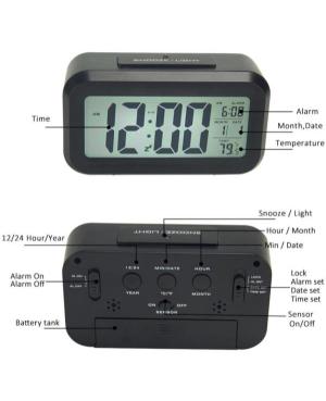 Lexinda EC-015B Alarn clock Black Plastic Juoda image 3