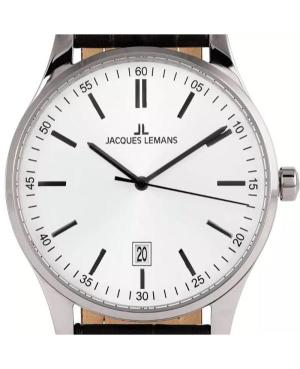 Men Klasické Quartz Analog Watch JACQUES LEMANS 1-2026B Bílá Dial 40mm image 1