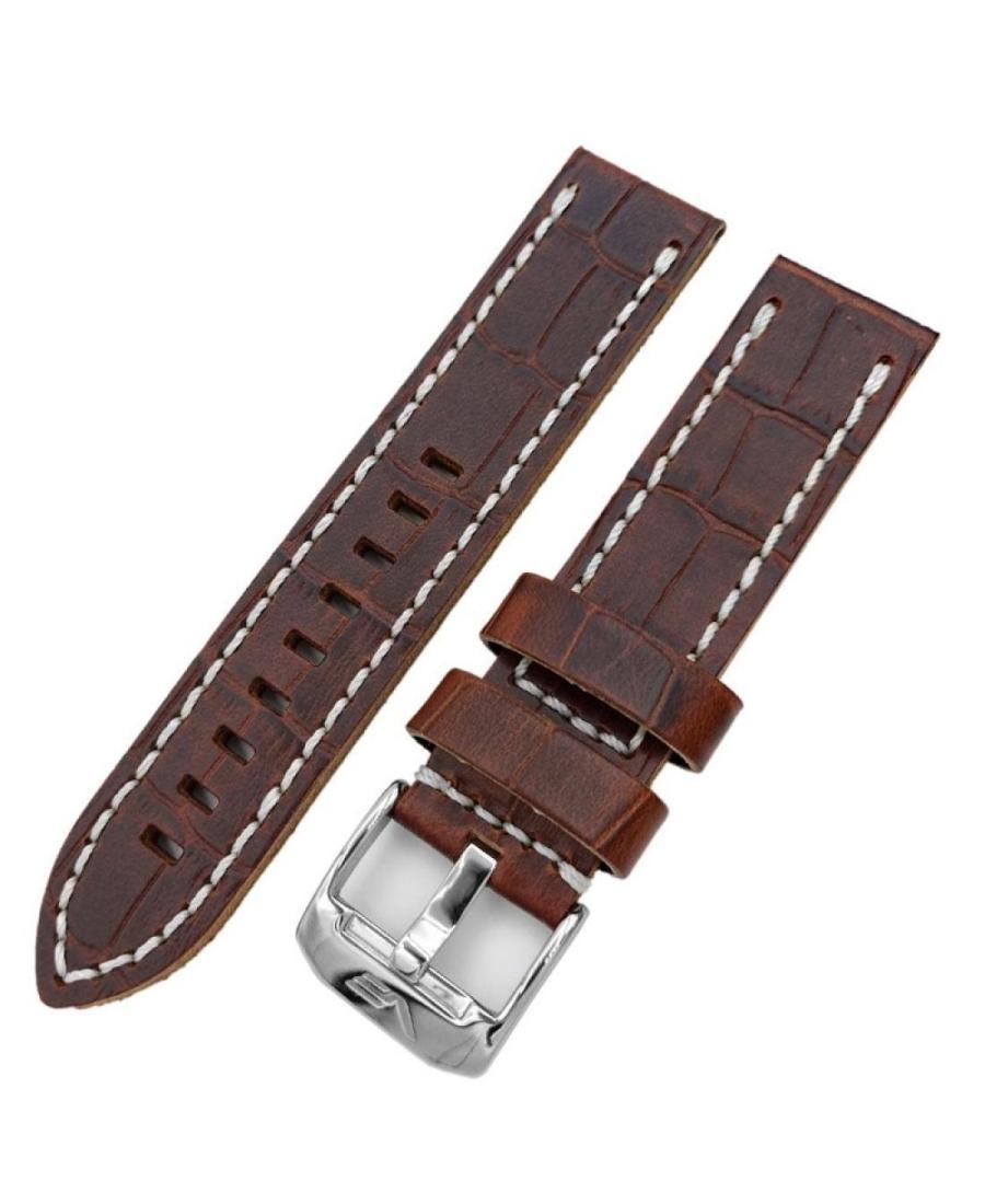 Vostok Europe SPACE RACE Watch Strap VE-SPACE.02(CR/WH).22.W Brown Ruda 22 mm