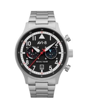 Мужские Кварцевые Аналоговый Часы AVI-8 AV-4088-11 Черный Циферблат 43mm