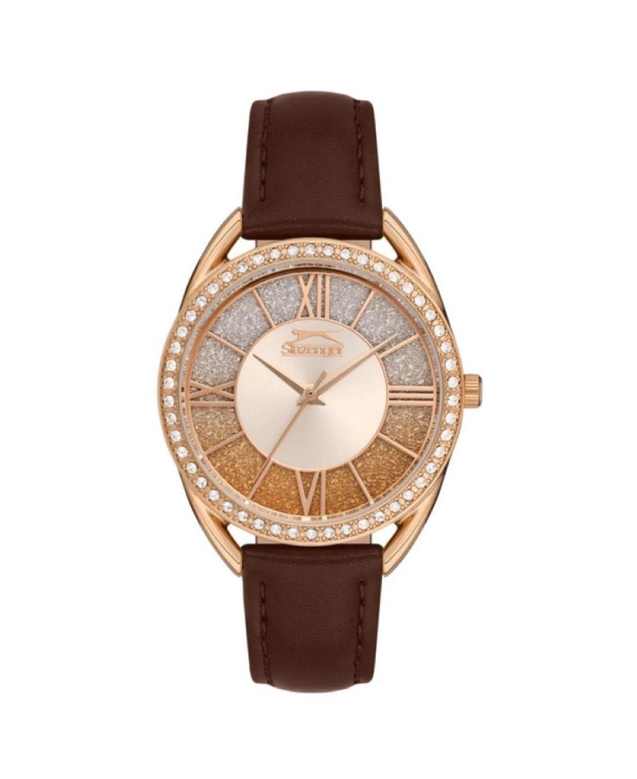 Женские Fashion Классические Кварцевые Аналоговый Часы SLAZENGER SL.9.6538.3.03 Цвет золота Циферблат 35mm