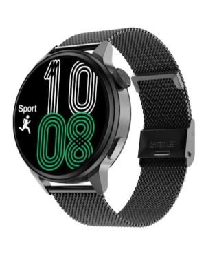 Men Sports Functional Quartz Digital Watch Alarm KAREN M DT4 BK STEEL Schwarz Dial 33mm