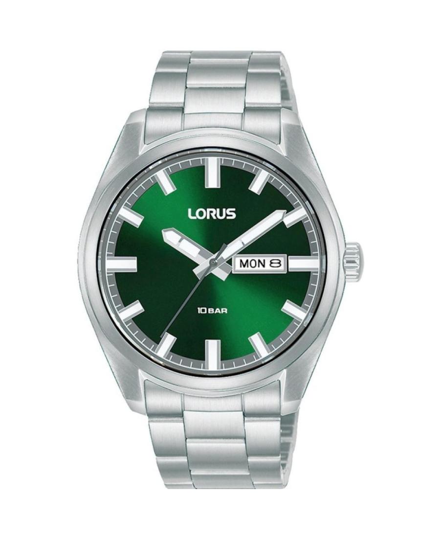 Men Klasické Japan Quartz Analog Watch LORUS RH351AX-9 Zelená Dial 40mm