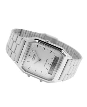 Men Classic Japan Quartz Digital Watch Alarm CASIO AQ-230A-7DMQYES White Dial 28mm image 4