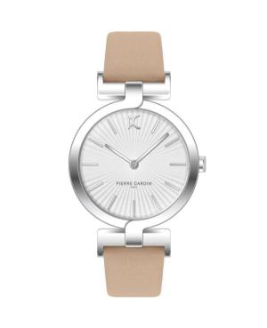 Женские Классические Кварцевые Аналоговый Часы PIERRE CARDIN CMD.3501 Серебряного цвета Циферблат 32mm