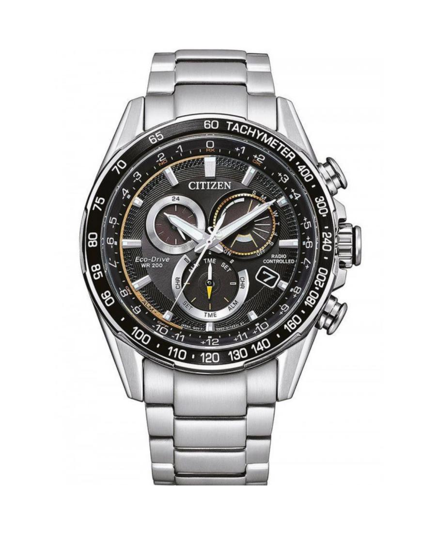 Men Classic Diver Japan Eco-Drive Analog Watch CITIZEN CB5914-89E Black Dial 44mm