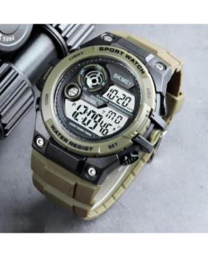 Мужские Спортивные Многофункциональные Кварцевые Цифровой Часы Timer SKMEI 1759AG Серебряный цвет Циферблат 55mm изображение 4