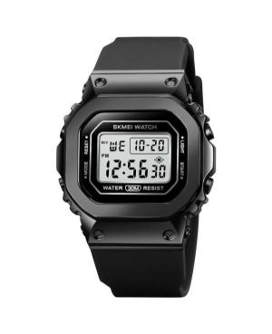 Women Sports Functional Quartz Digital Watch Alarm SKMEI 1796BK Silver color Dial