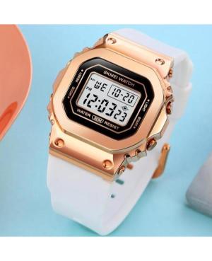 Women Sports Functional Quartz Digital Watch Alarm SKMEI 1796PKBK Silver color Dial image 6