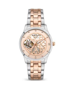 Женские Автоматические Аналоговый Часы Скелетон KENNETH COLE KCWLL2123603 Золотой цвет Циферблат 34.5mm